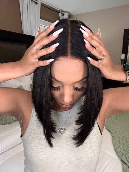 $90 Luv Me Silky Blunt Cut Bob Wig