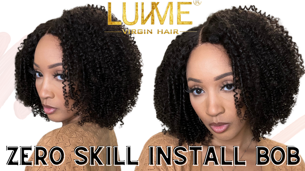 Gorgeous Natural Coily Curly Glueless 5x5 Closure HD Transparent Lace Wig