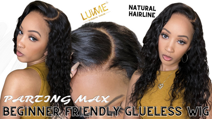 Parting Max Glueless Water Wave 7x6 Closure HD Lace Wig