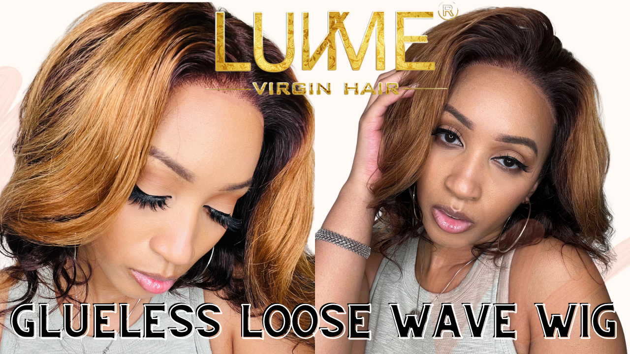 Elegant Ombre Blonde Loose Wave 5x5 Glueless Wig