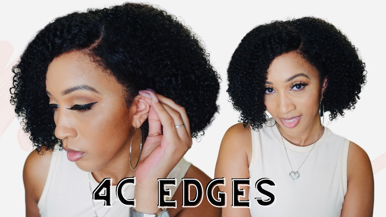 4C Edges Jerry Curly 5x5 Glueless Lace Closure Wig