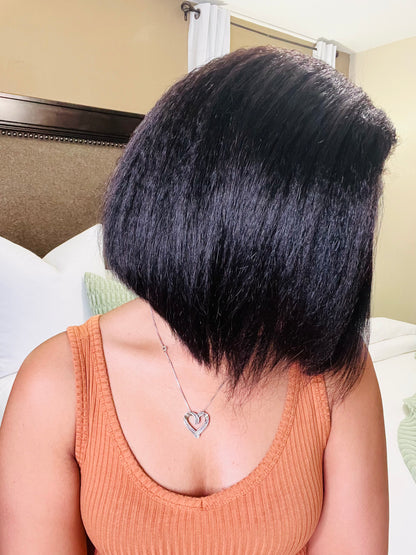 Flawless 4C Hair Quick Install Bob Wig